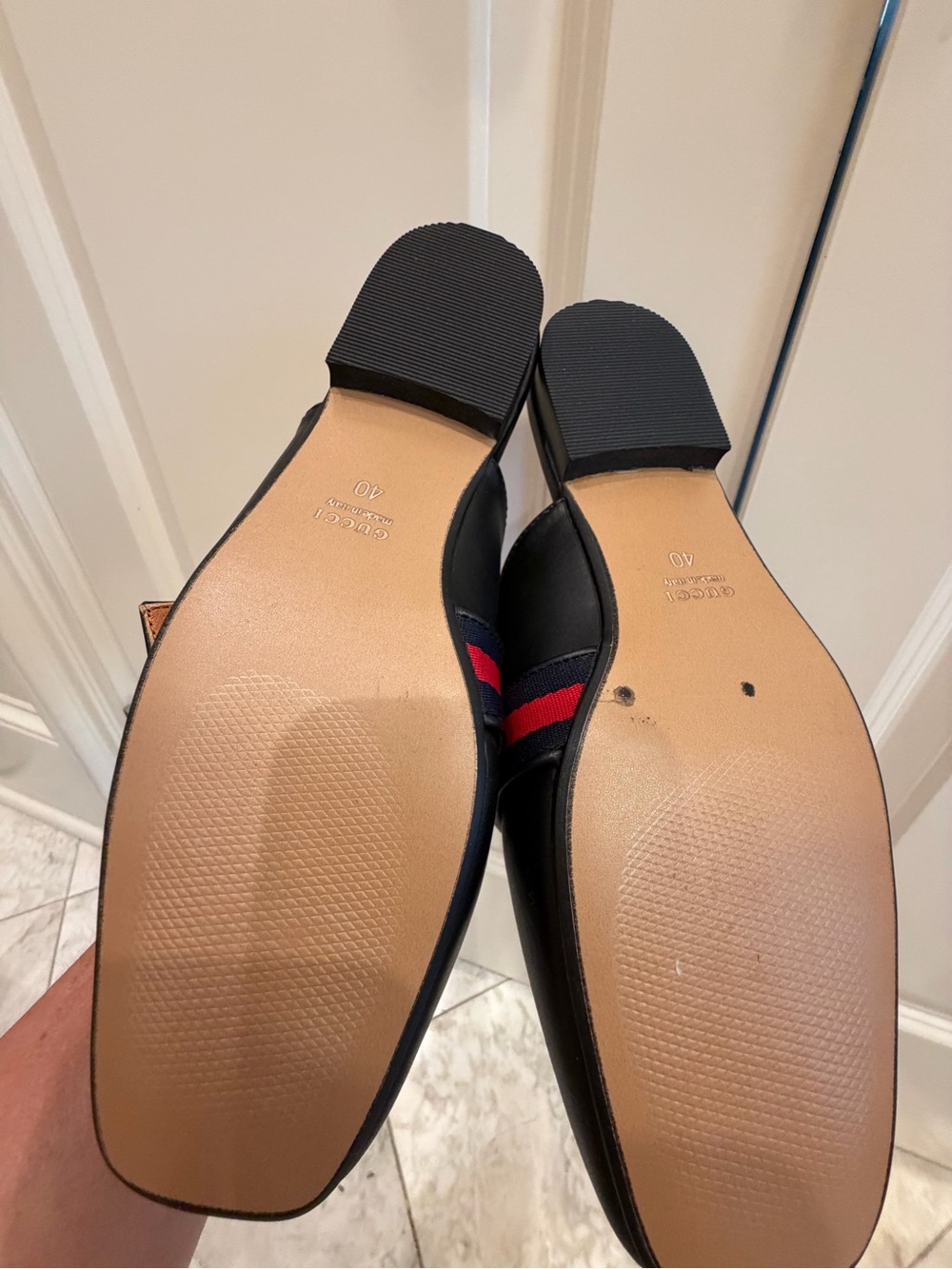 GG designer inspired, black slide on mule - Picture 3 of 3